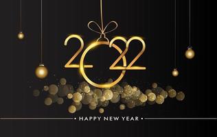 Happy New Year 2022 - New Year Shining Background vector