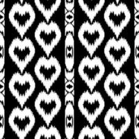 Ethnic striped seamless pattern with hearts vector