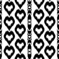 Ethnic striped seamless pattern with hearts vector