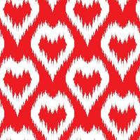 Ethnic seamless pattern with hearts vector