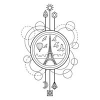 símbolo de la torre eiffel vector