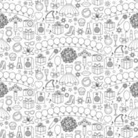 Girl Party Seamless Pattern vector