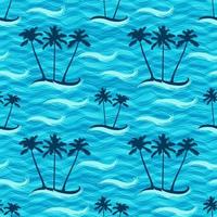 Tropical Island Seamless Pattern vector