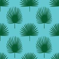 Fan Palm Leaves Seamless Pattern vector