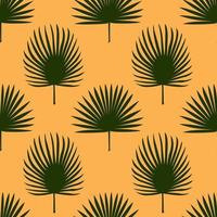 Fan Palm Leaves Seamless Pattern vector