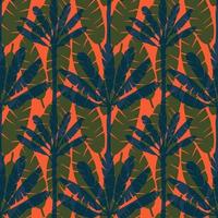 Banana Tree Seamless Pattern vector