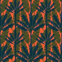 Banana Tree Seamless Pattern vector