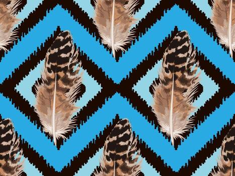 Feather Seamless Pattern vector