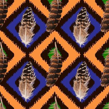 Feather Seamless Pattern vector