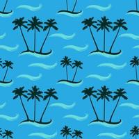 Tropical Island Seamless Pattern vector