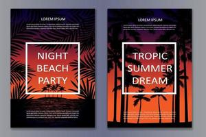 Tropic Night Posters vector