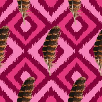 Feather Seamless Pattern vector