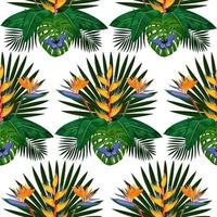 Tropical Bouquet Seamless Pattern vector