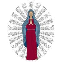 Praying Virgin Mary vector