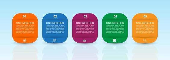 infographic with gradient and effect with 4, 5, 6 options or steps vector