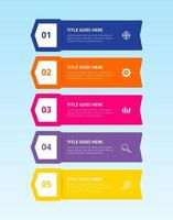 infographic with gradient and effect with 4, 5, 6 options or steps vector