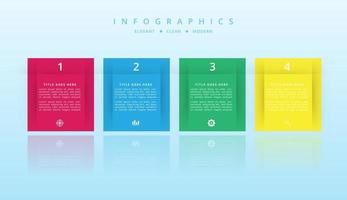 infographic with gradient and effect with 4, 5, 6 options or steps vector