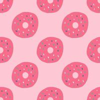 Sprinkled Donuts Seamless Repeat Vector Pattern