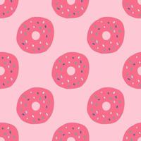 Sprinkled Donuts Seamless Repeat Vector Pattern