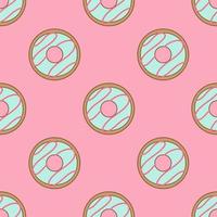 Donuts Seamless Repeat Vector Pattern