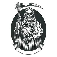 Grim Reaper With Scythe Vector Graphic