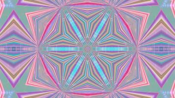 Abstract multicolored symmetrical kaleidoscope background video