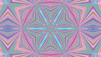 Abstract multicolored symmetrical kaleidoscope background video