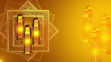 roterende gouden lantaarns in Arabische stijl 02 loop video