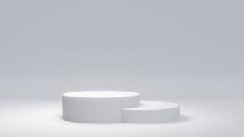 White product stand on white background photo