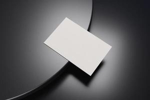 plantilla de maqueta de papel de tarjeta de visita en blanco y negro foto