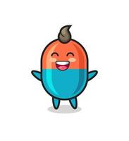 happy baby capsule cartoon character vector