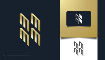 Initial Letter M Logo Design Template. MMMM Logo Design vector