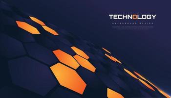 Futuristic Hexagon Background Design. Abstract Hexagonal Background vector