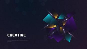 Abstract Creative Background with Colorful Gradient Shapes vector