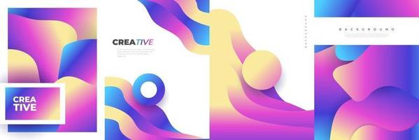 Modern Abstract Cover Design with Colorful Fluid and Liquid Shapes vector