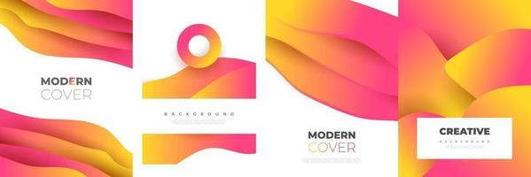 Modern Abstract Cover Design with Colorful Fluid and Liquid Shapes vector