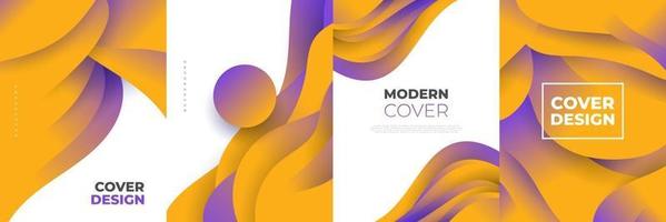 Modern Abstract Cover Design with Colorful Fluid and Liquid Shapes vector