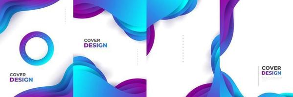 Modern Abstract Cover Design with Colorful Fluid and Liquid Shapes vector