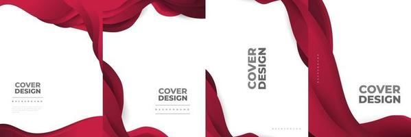 Modern Abstract Cover Design Template with Colorful Fluid Shapes vector