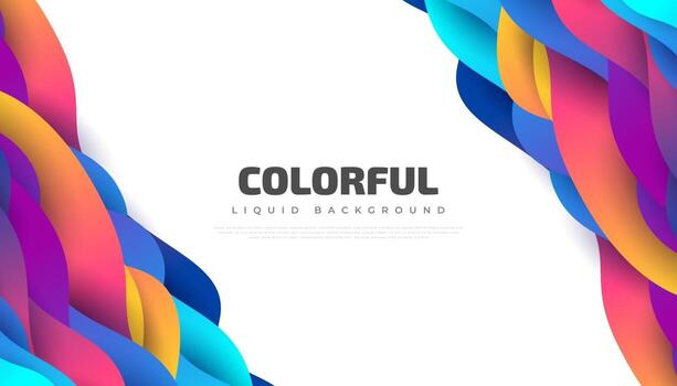 Modern Abstract Background Design with Colorful Fluid and Liquid Shape vector