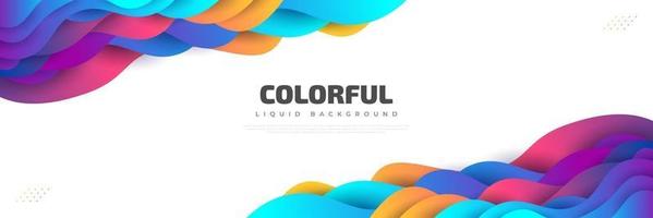 Modern Abstract Background Design with Colorful Fluid and Liquid Shape vector