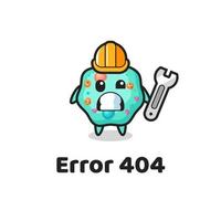 error 404 with the cute amoeba mascot vector