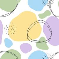 Hand drawn seamless abstract colorful pastel pattern line fabric kids vector