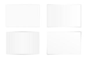 set of curved photo frames vector