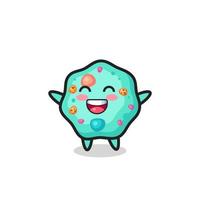 personaje de dibujos animados de ameba bebé feliz vector