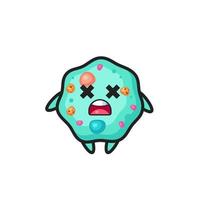 el personaje de la mascota ameba muerta vector