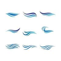 Water wave logo images vector