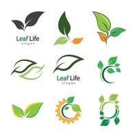 Leaf logo images vector