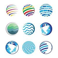 Globe logo images vector