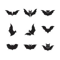 Bat images logo design vector